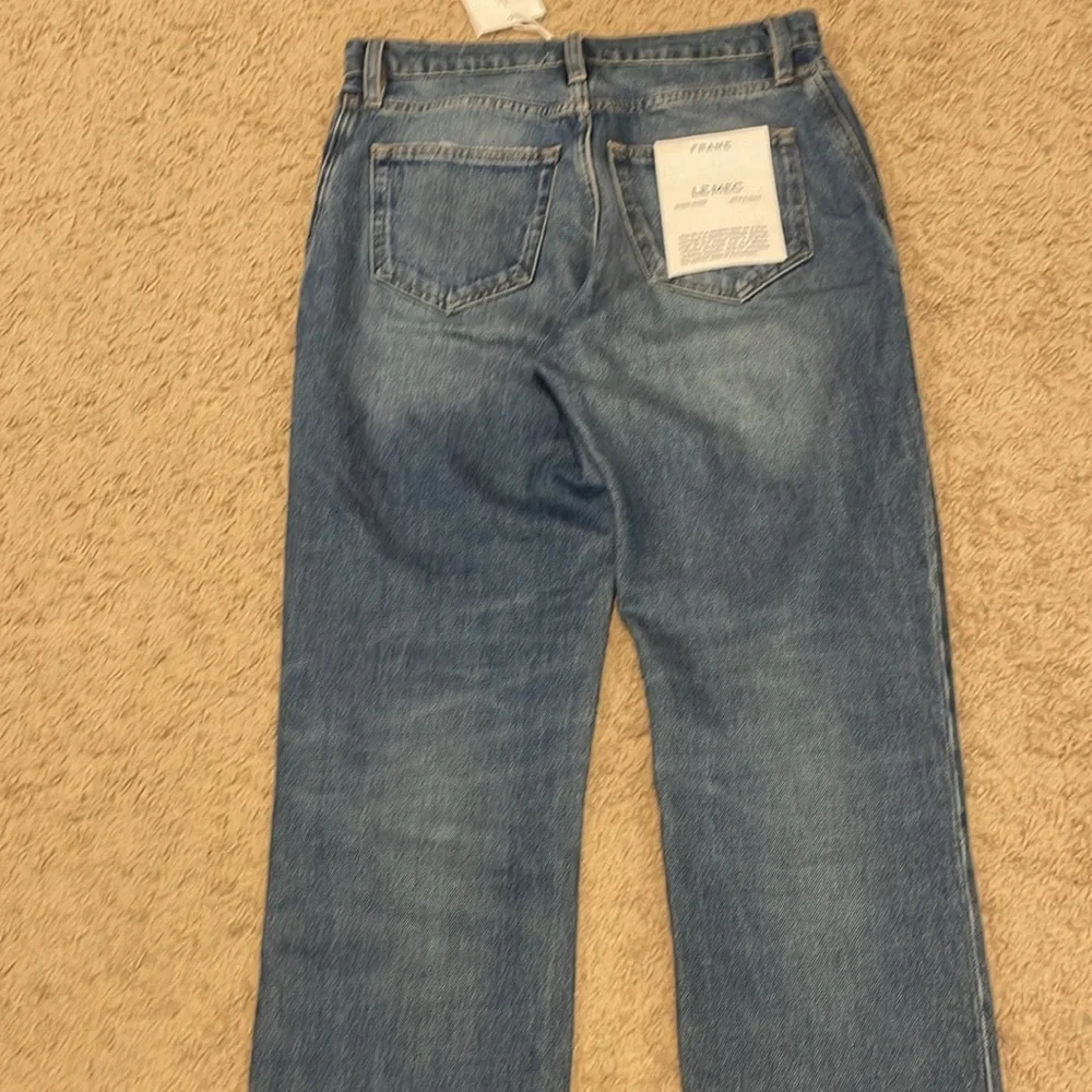 FRAME DENIM LE MAC JEAN LIGHT WASH HIGH RISE STRAIGHT LEG BUTTON FLY JEANS 25NWT - Picture 9 of 16